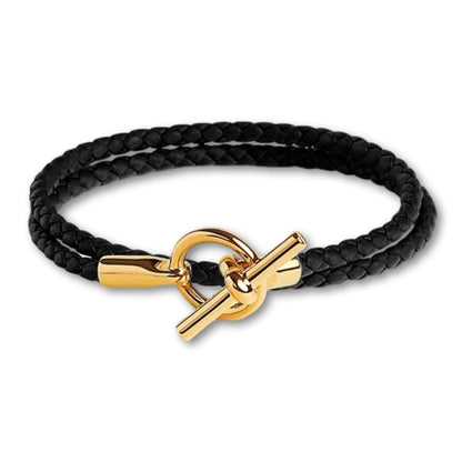 Bracelet Cordon Vintage Pastel Femme Noir / 16cm