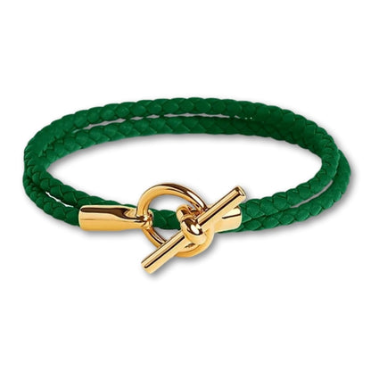 Bracelet Cordon Vintage Pastel Femme Vert Foncé / 16cm