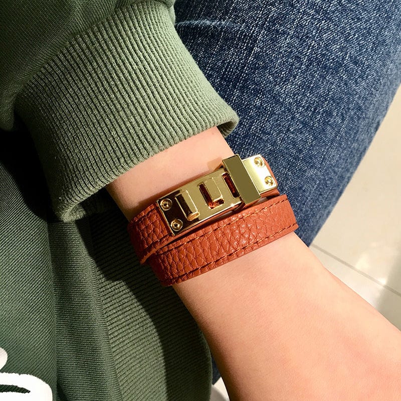 Bracelet cuir femme élégant