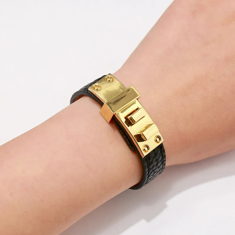 Bracelet cuir femme élégant