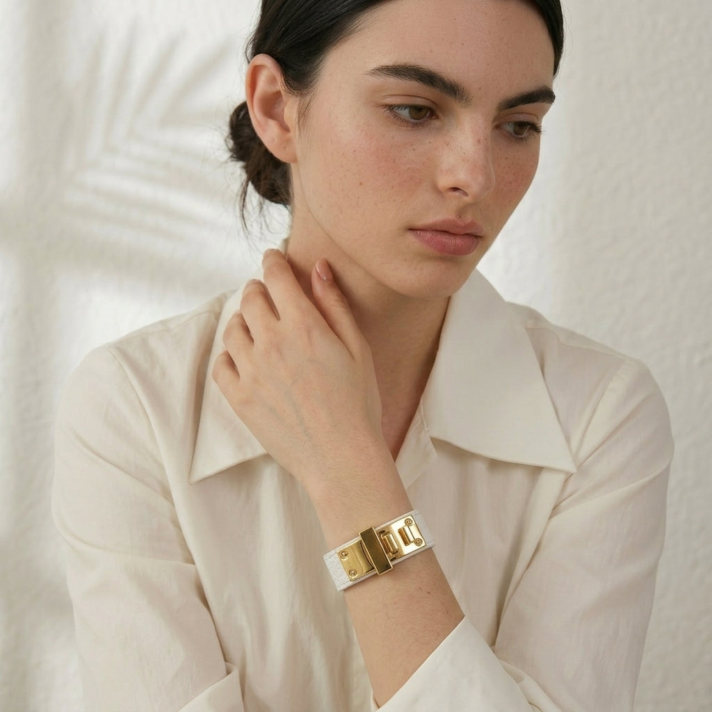 Bracelet cuir femme élégant