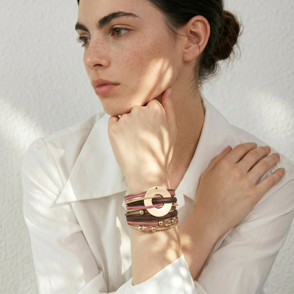 bracelet cuir femme moderne