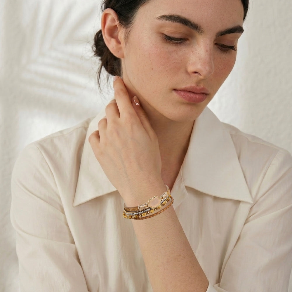 Bracelet Cuir Femme Multirang