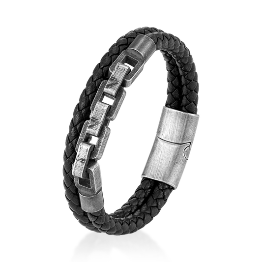 bracelet cuir homme tressé
