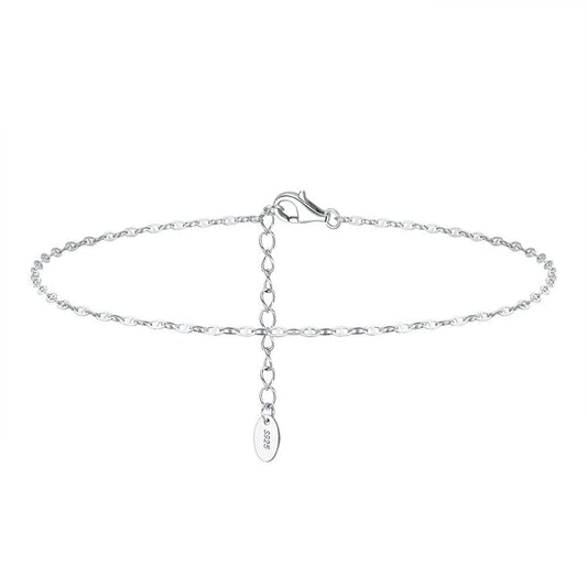 bracelet de cheville argent Argent