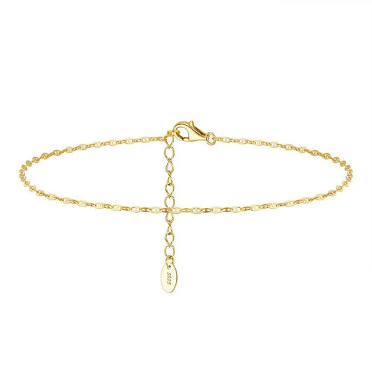 bracelet de cheville argent Or