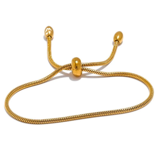 bracelet doré en acier femme minimaliste Or