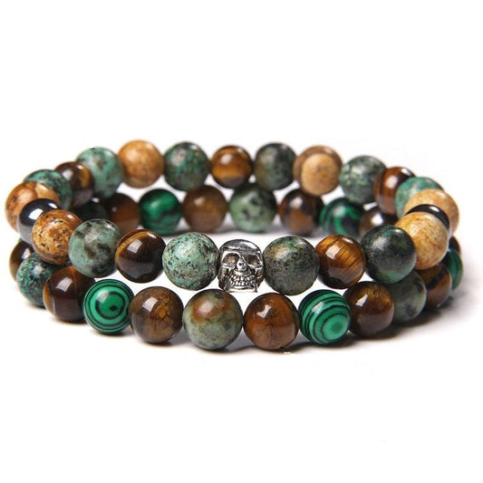bracelet en pierre naturelle homme Astral / 19CM