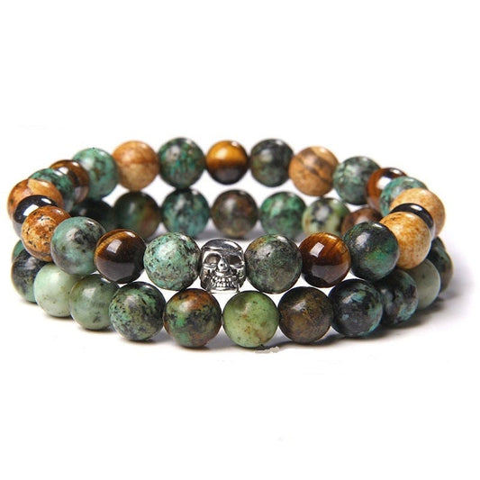 bracelet en pierre naturelle homme Nature / 19CM
