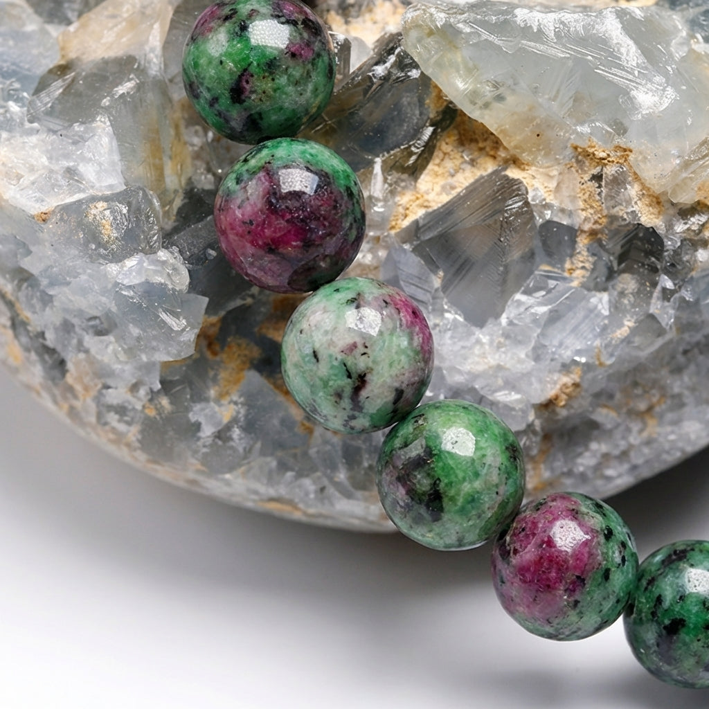 Bracelet Epidote 6/8mm Pierre Naturelle | WristArt