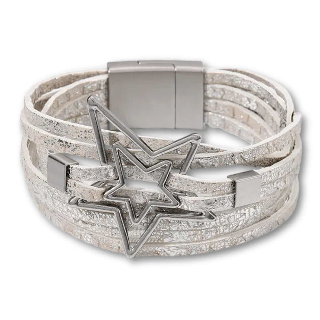 bracelet etoile femme Gris