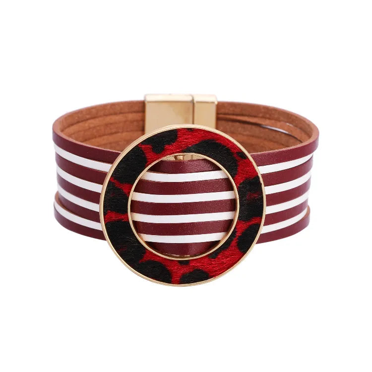 Bracelet fantaisie femme tendance | Bijou chic et moderne Rouge