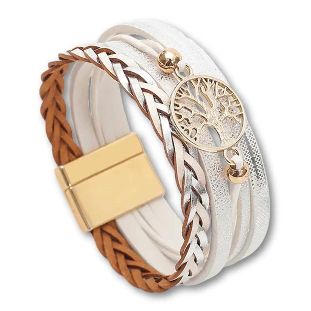 bracelet femme arbre de vie Blanc