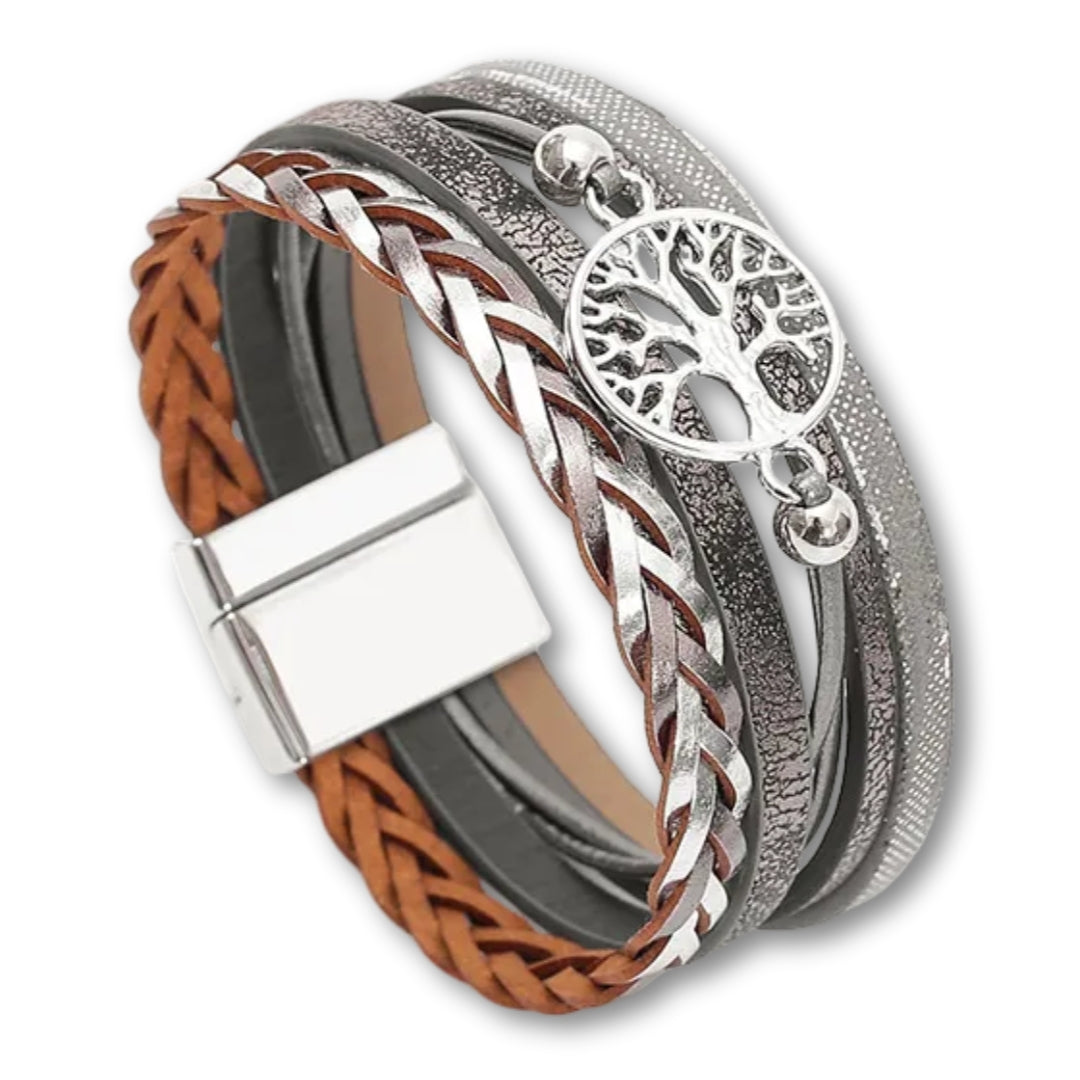 bracelet femme arbre de vie Gris
