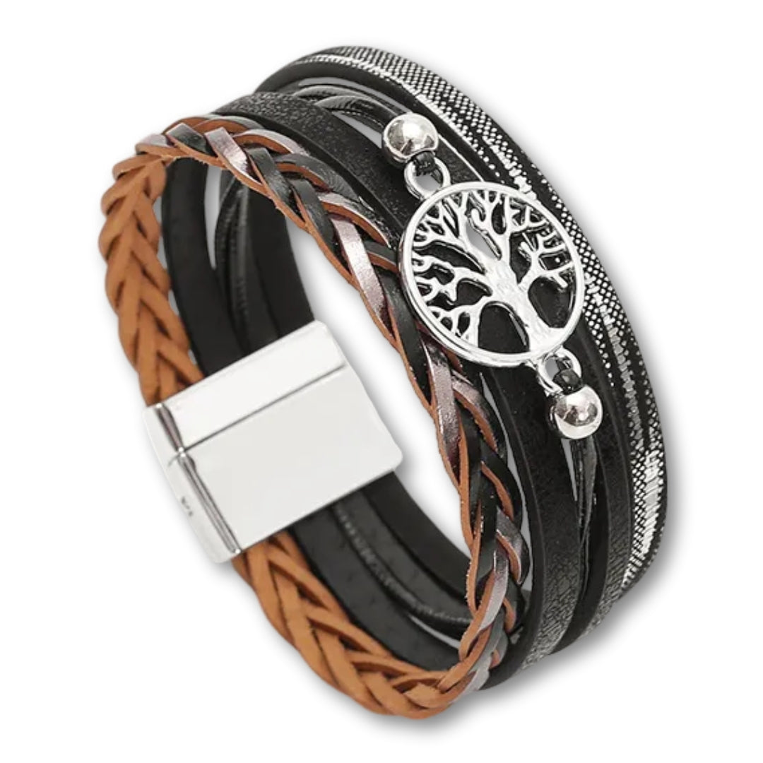 bracelet femme arbre de vie Noir