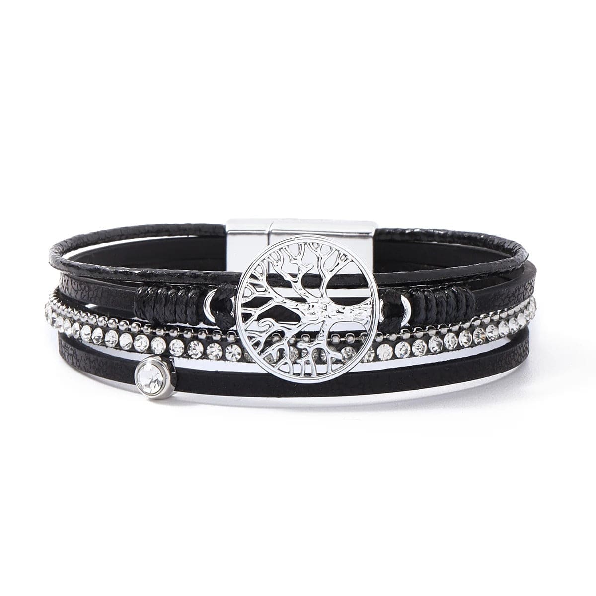 bracelet femme arbre de vie Noir