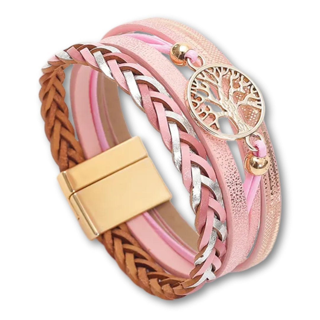bracelet femme arbre de vie Rose