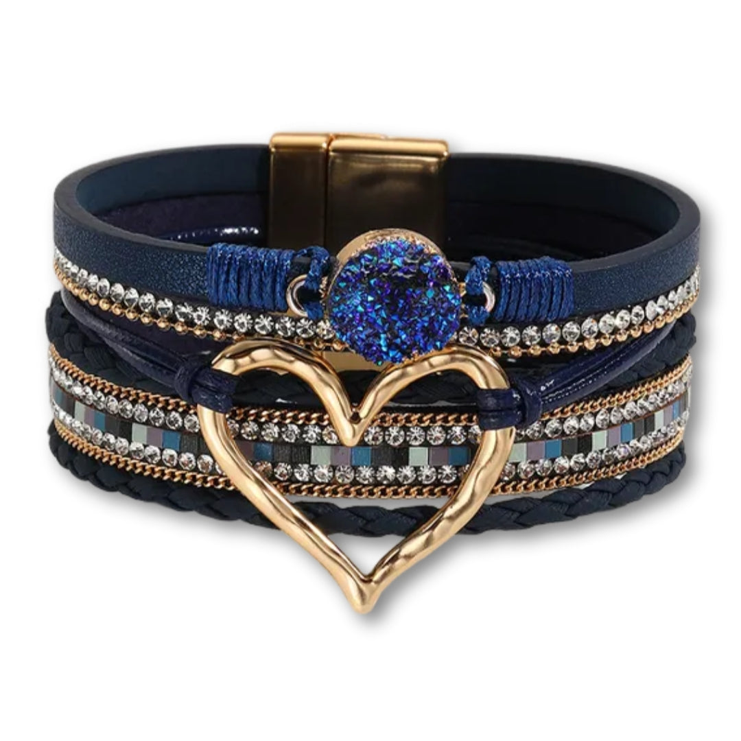 bracelet femme cœur Bleu Foncé