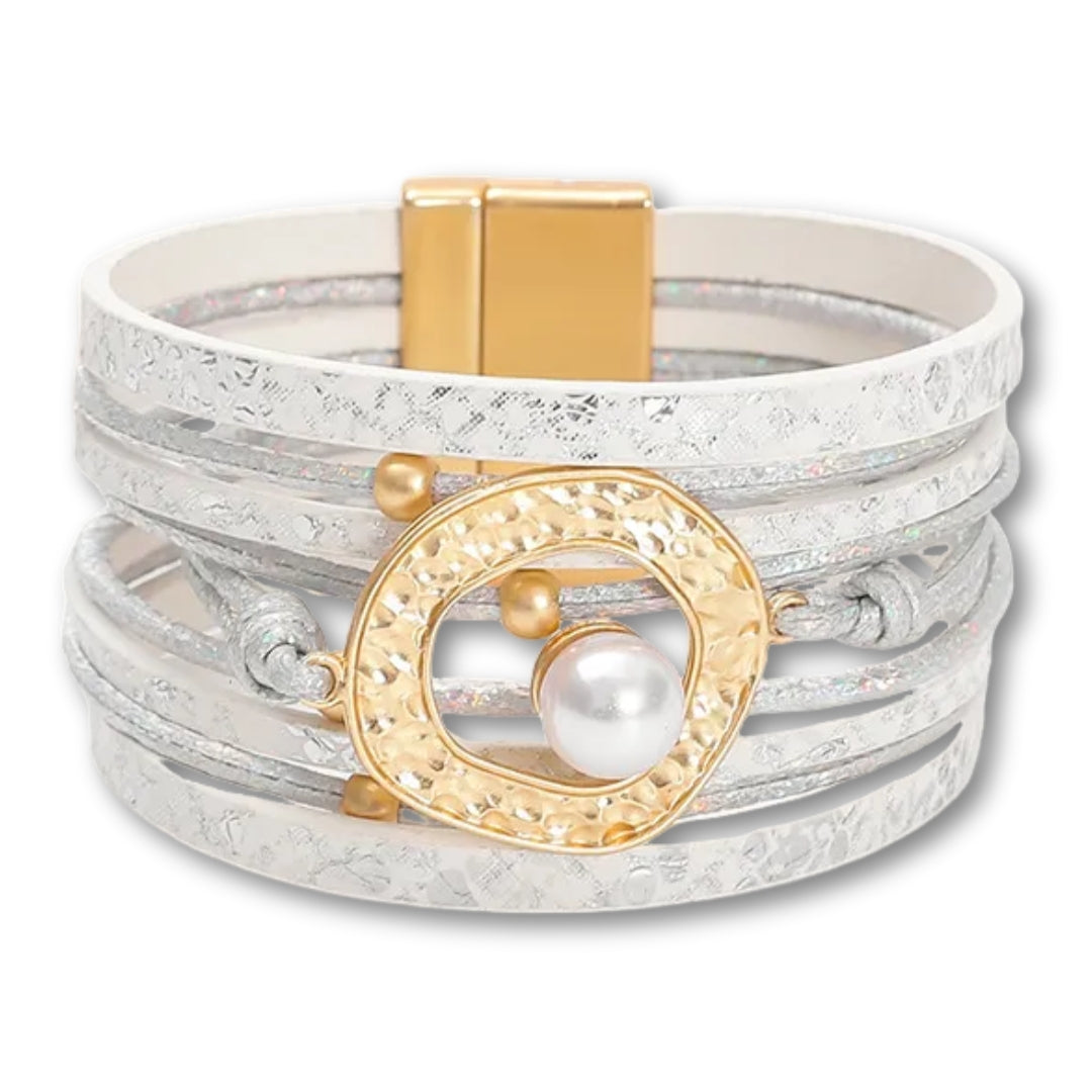 bracelet femme perle Blanc