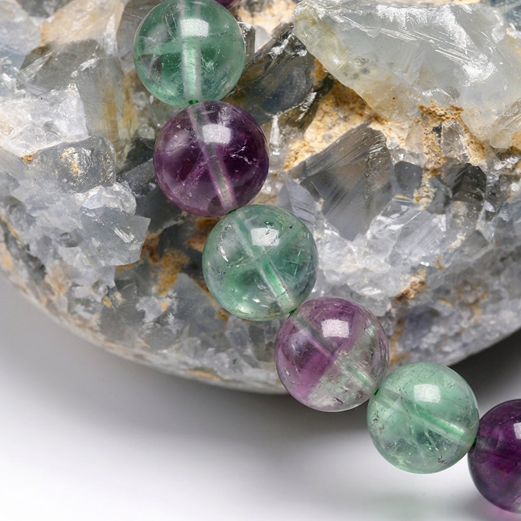 Bracelet Fluorite 6/8mm Pierre Naturelle | WristArt