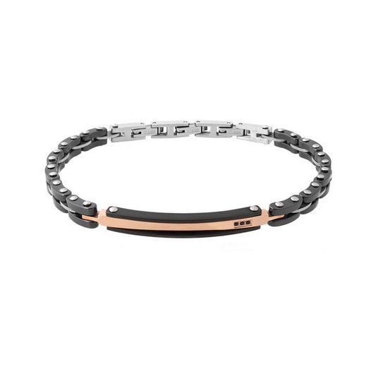 bracelet homme acier luxe Argent
