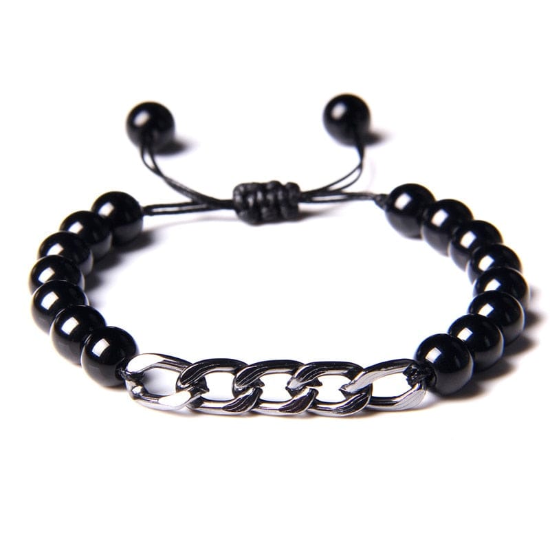 bracelet homme hematite Onyx