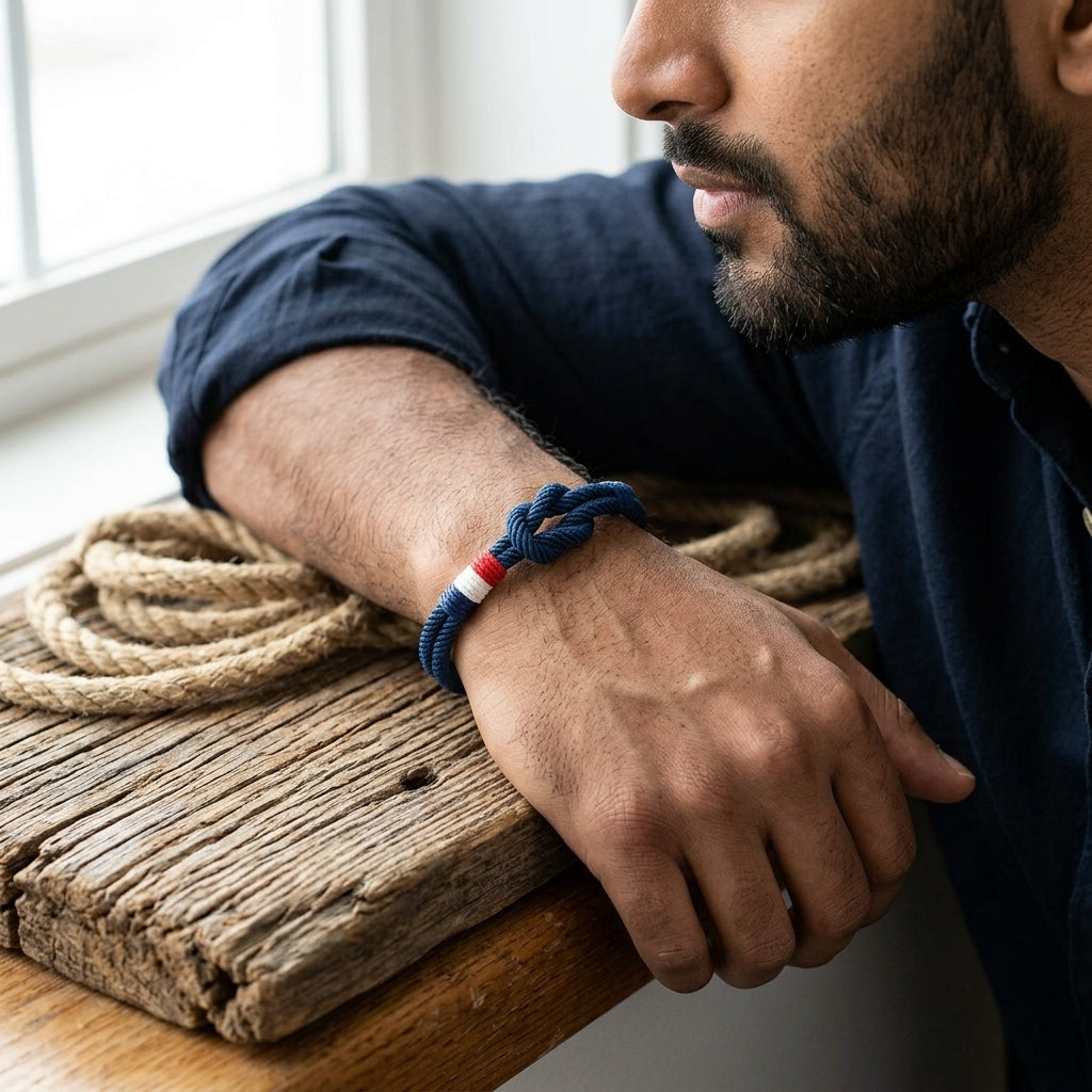 Bracelet Homme Nœud Marin – Cordon Résistant & Style Nautique Élégant
