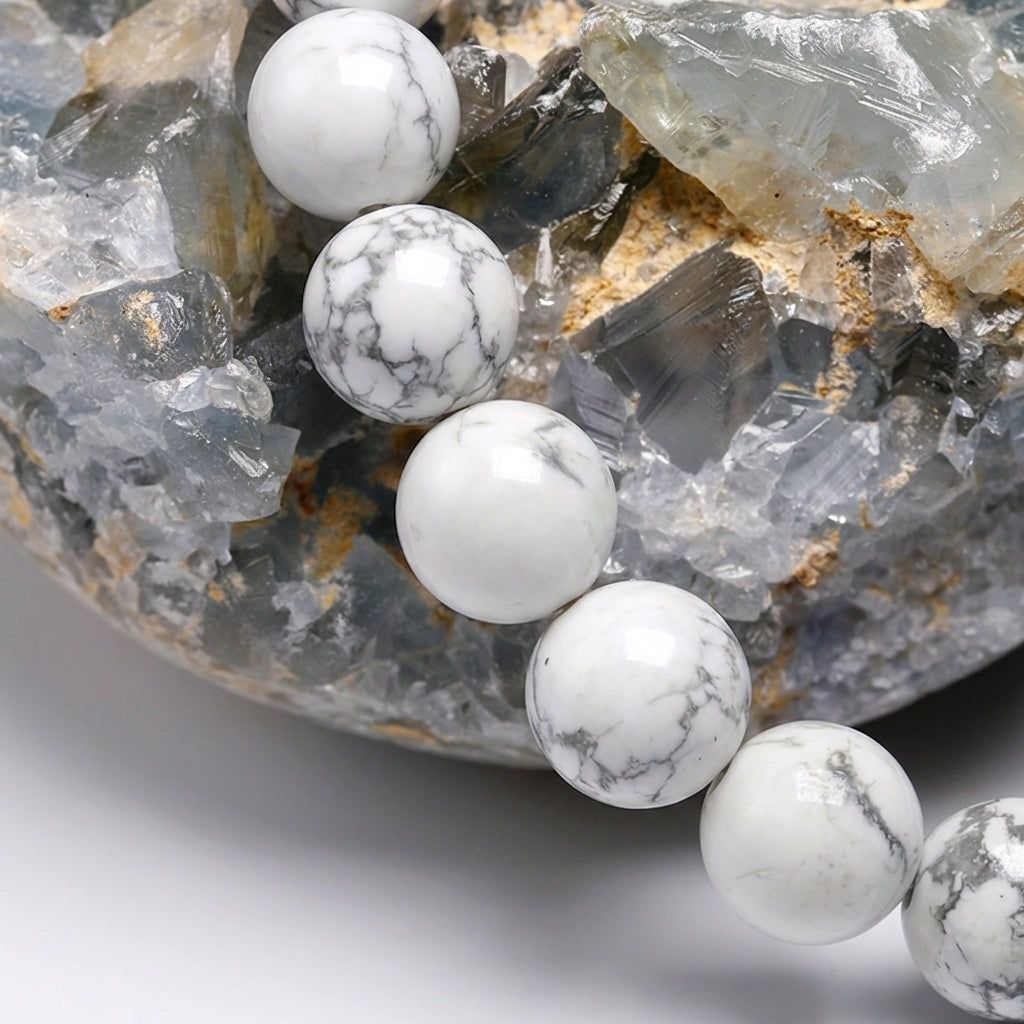 Bracelet Howlite 6/8mm Pierre Naturelle | WristArt
