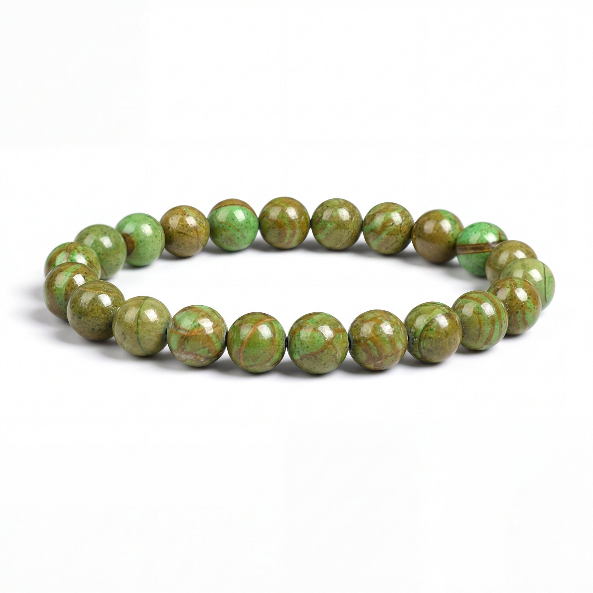 Bracelet Jaspe Vert 17cm / 6mm