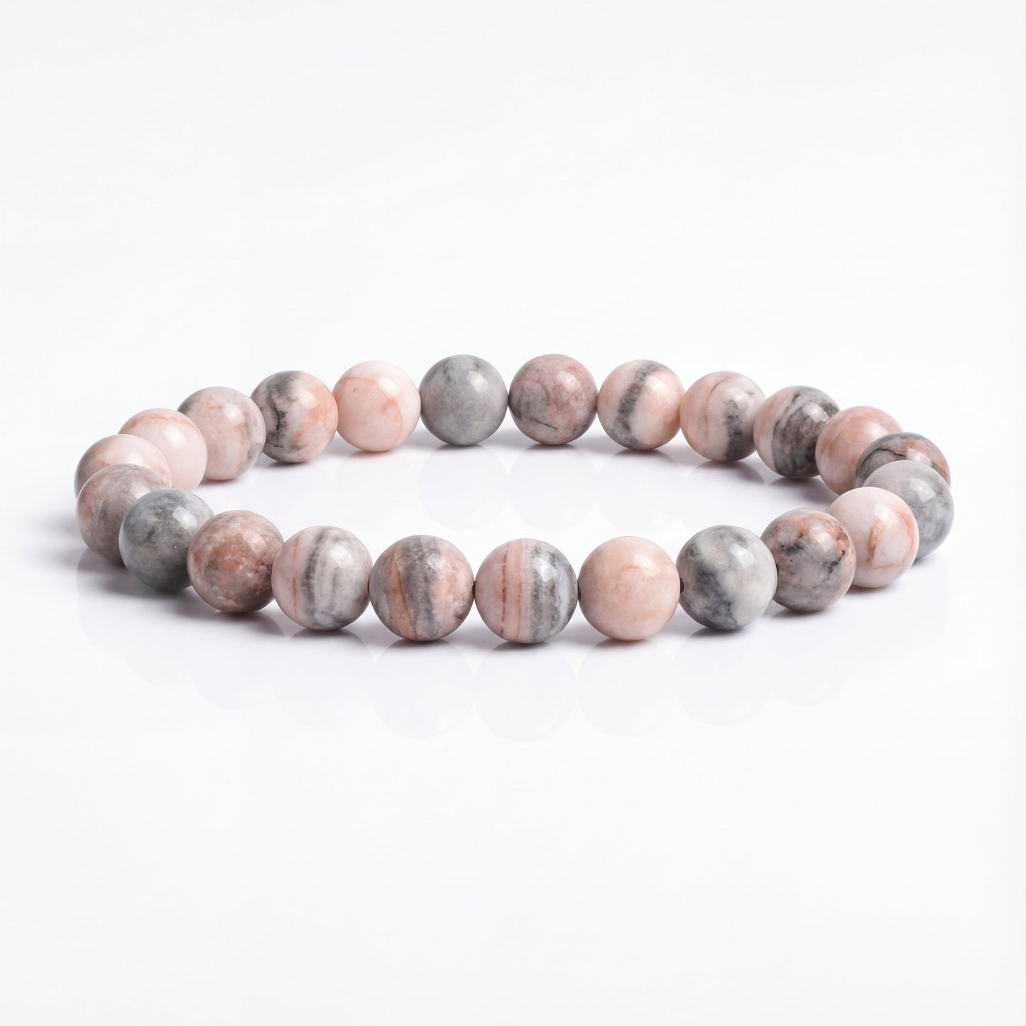 Bracelet Jaspe Zebra Rose