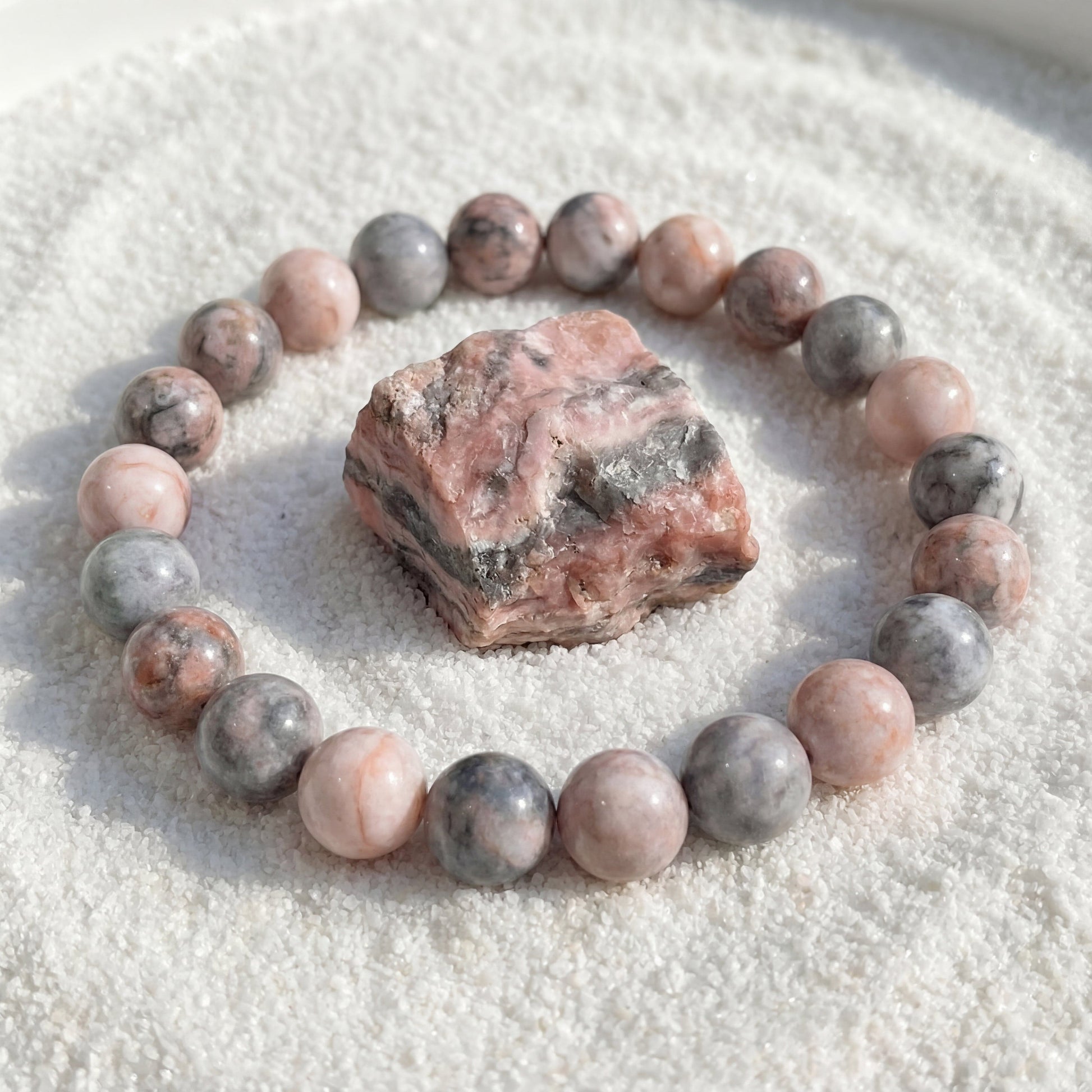 Bracelet Jaspe Zebra Rose