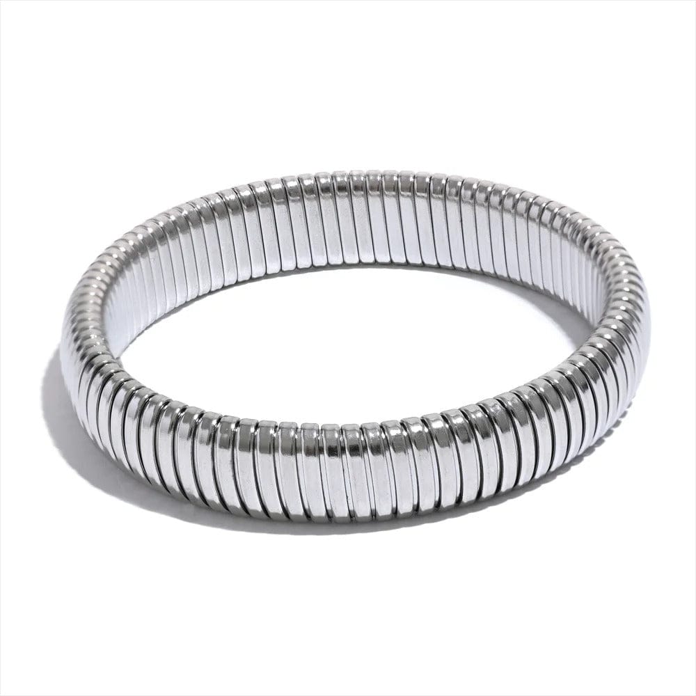 Bracelet Jonc Acier Femme 8-20mm Platine / 12mm