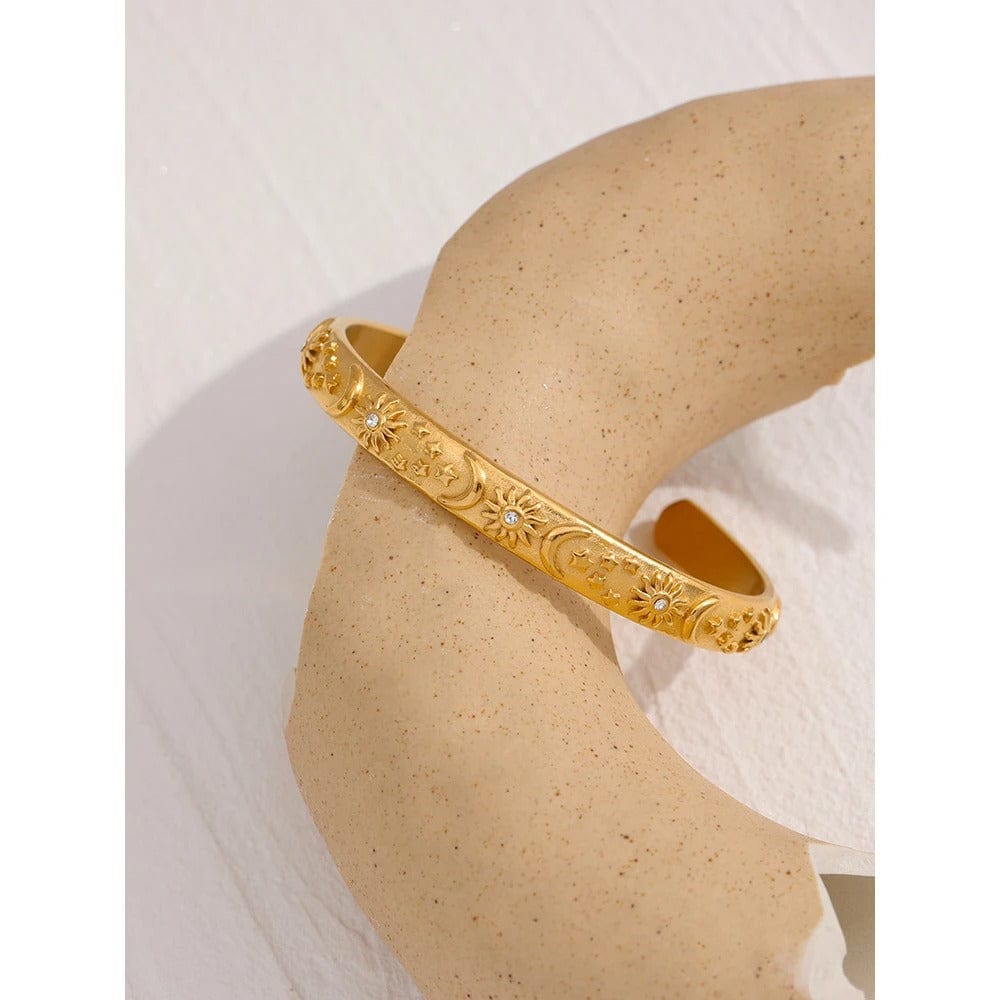 Bracelet Jonc Acier Femme Motif Saisonnier