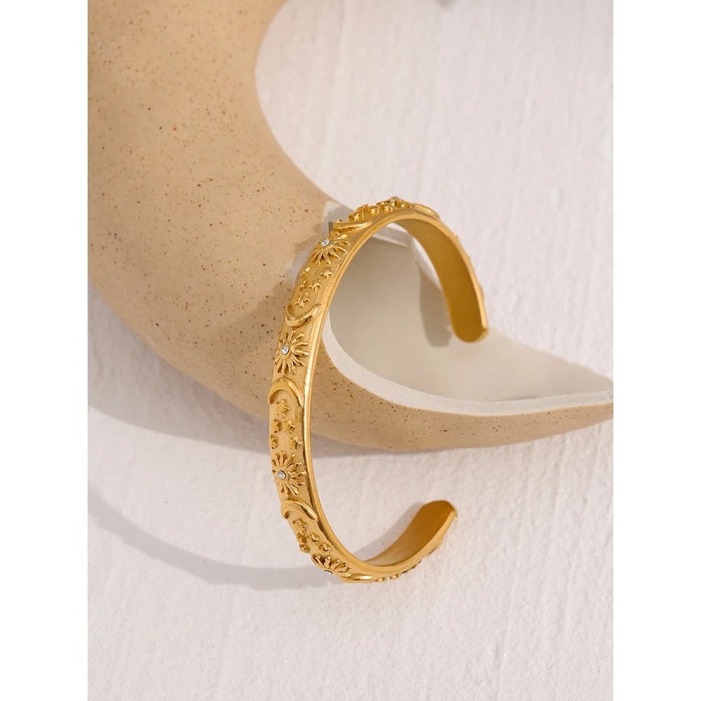 Bracelet Jonc Acier Femme Motif Saisonnier