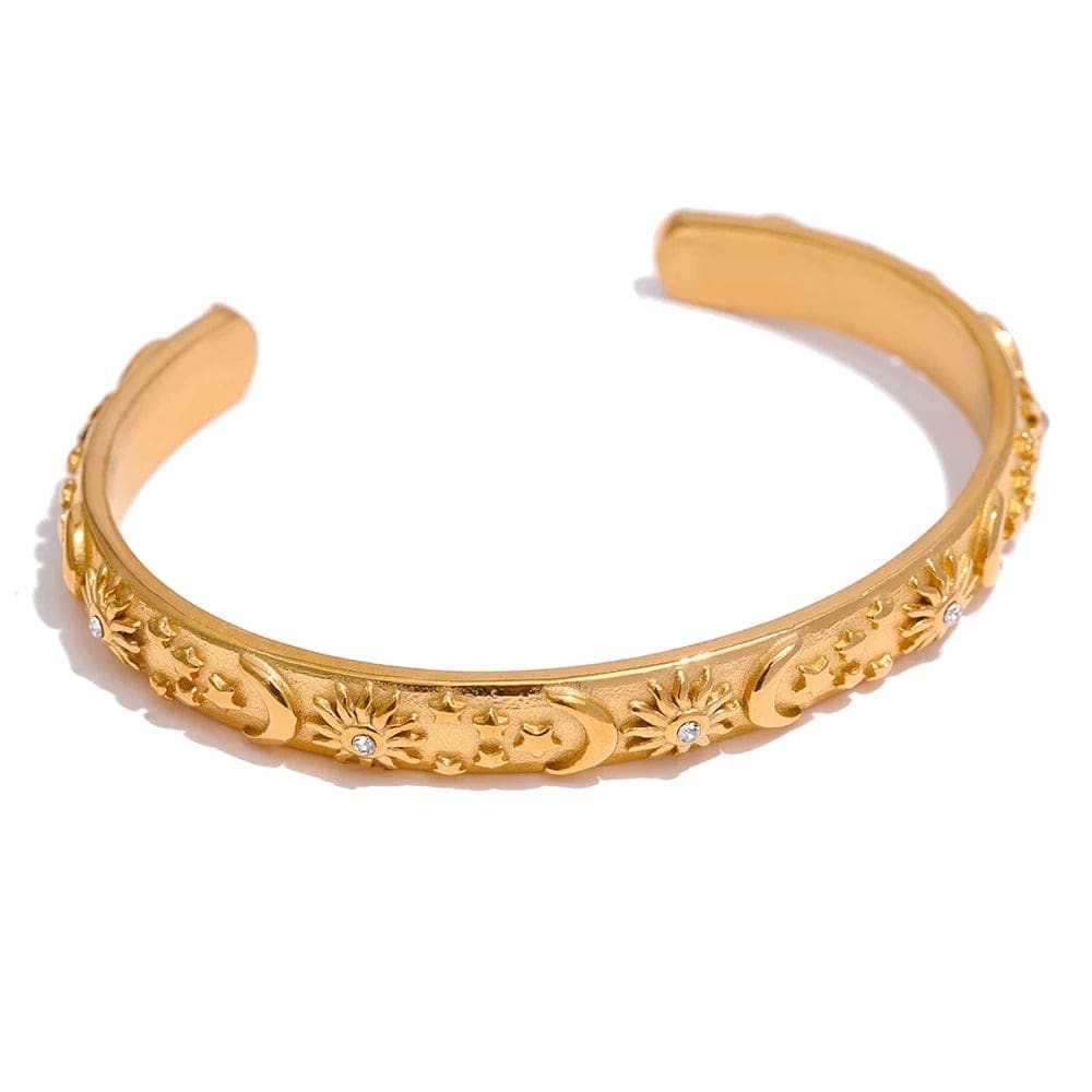 Bracelet Jonc Acier Femme Motif Saisonnier