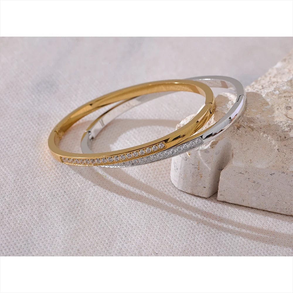 bracelet jonc doré femme