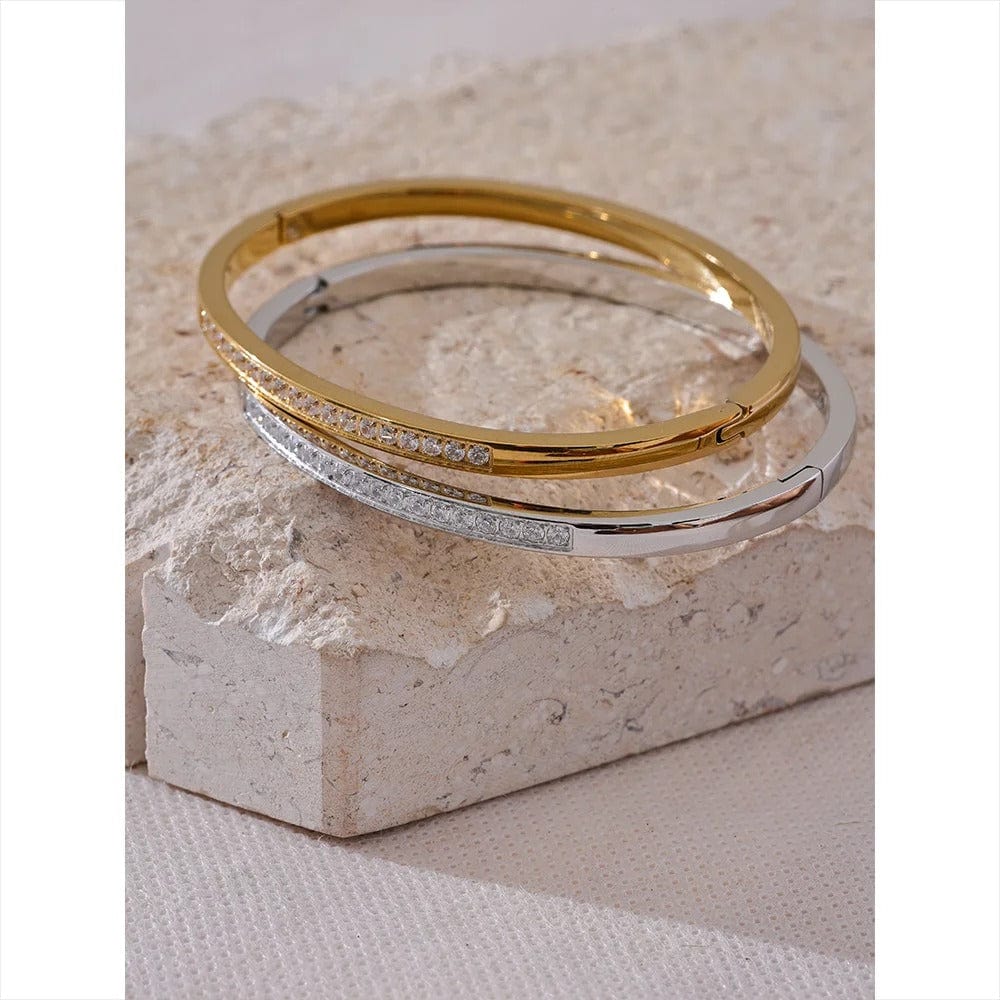 bracelet jonc doré femme