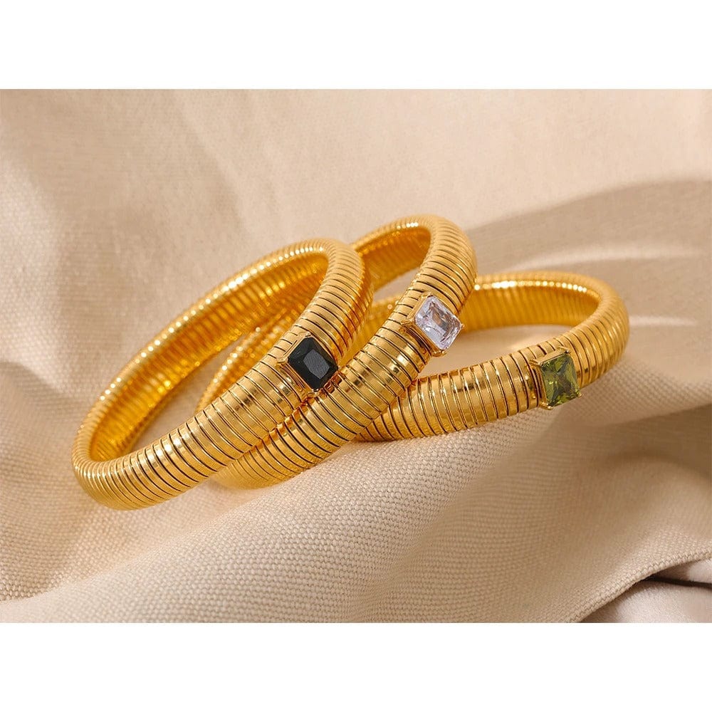 bracelet jonc doré femme