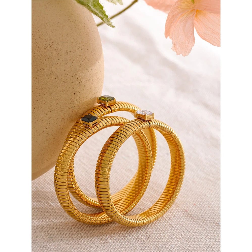 bracelet jonc doré femme