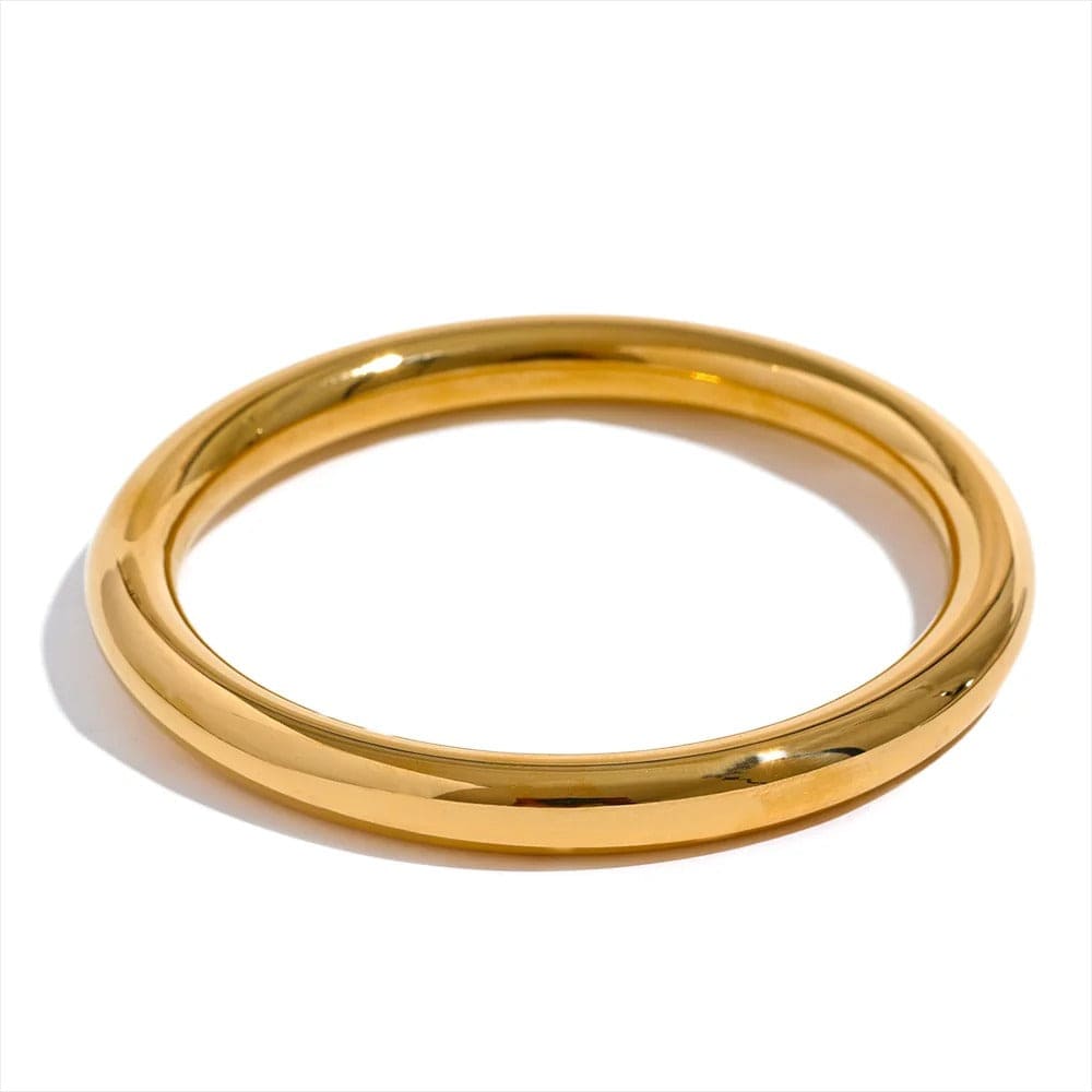 bracelet jonc en acier inoxydable doré femme Or
