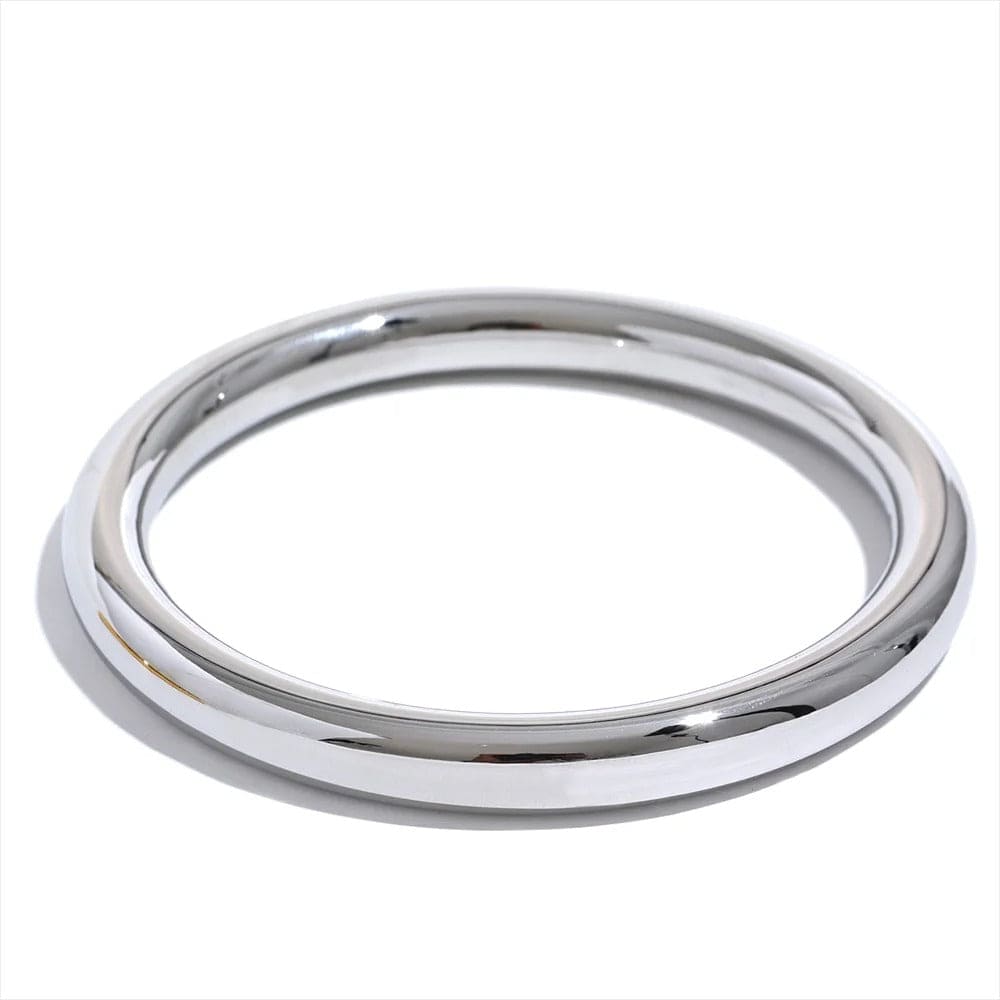 bracelet jonc en acier inoxydable doré femme Platine