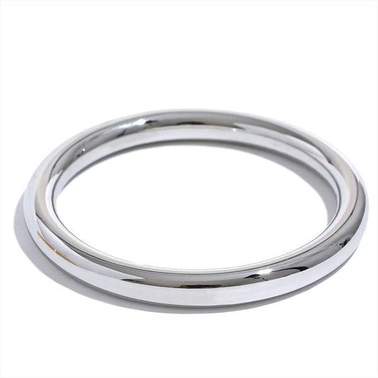 bracelet jonc en acier inoxydable doré femme Platine