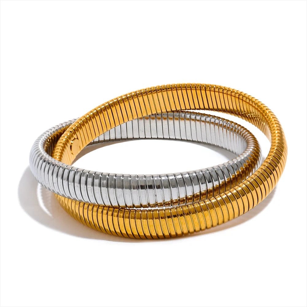 bracelet jonc femme acier inoxydable 10mm
