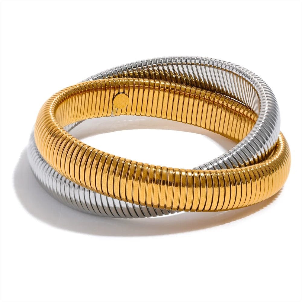 bracelet jonc femme acier inoxydable 12mm