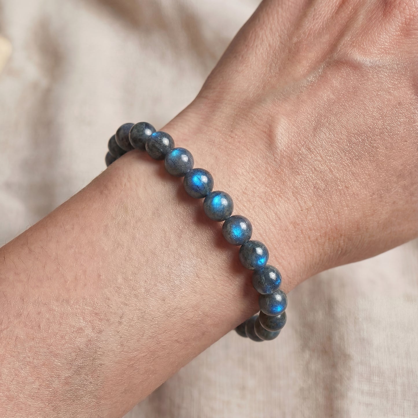 Bracelet Labradorite Bleu
