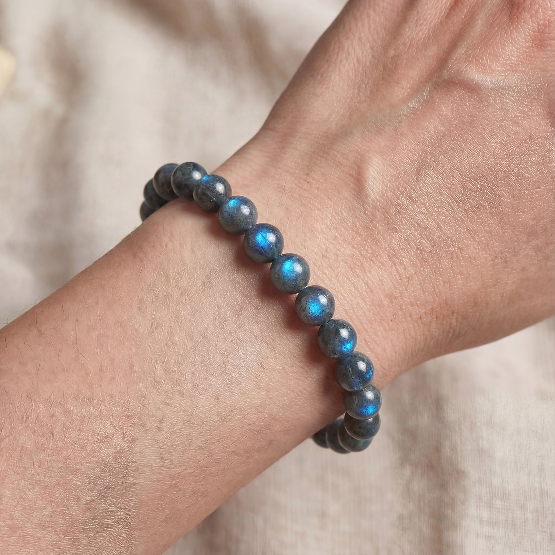 Bracelet Labradorite Bleu