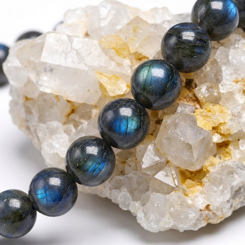 Bracelet Labradorite Bleu 6/8mm Pierre Naturelle | WristArt