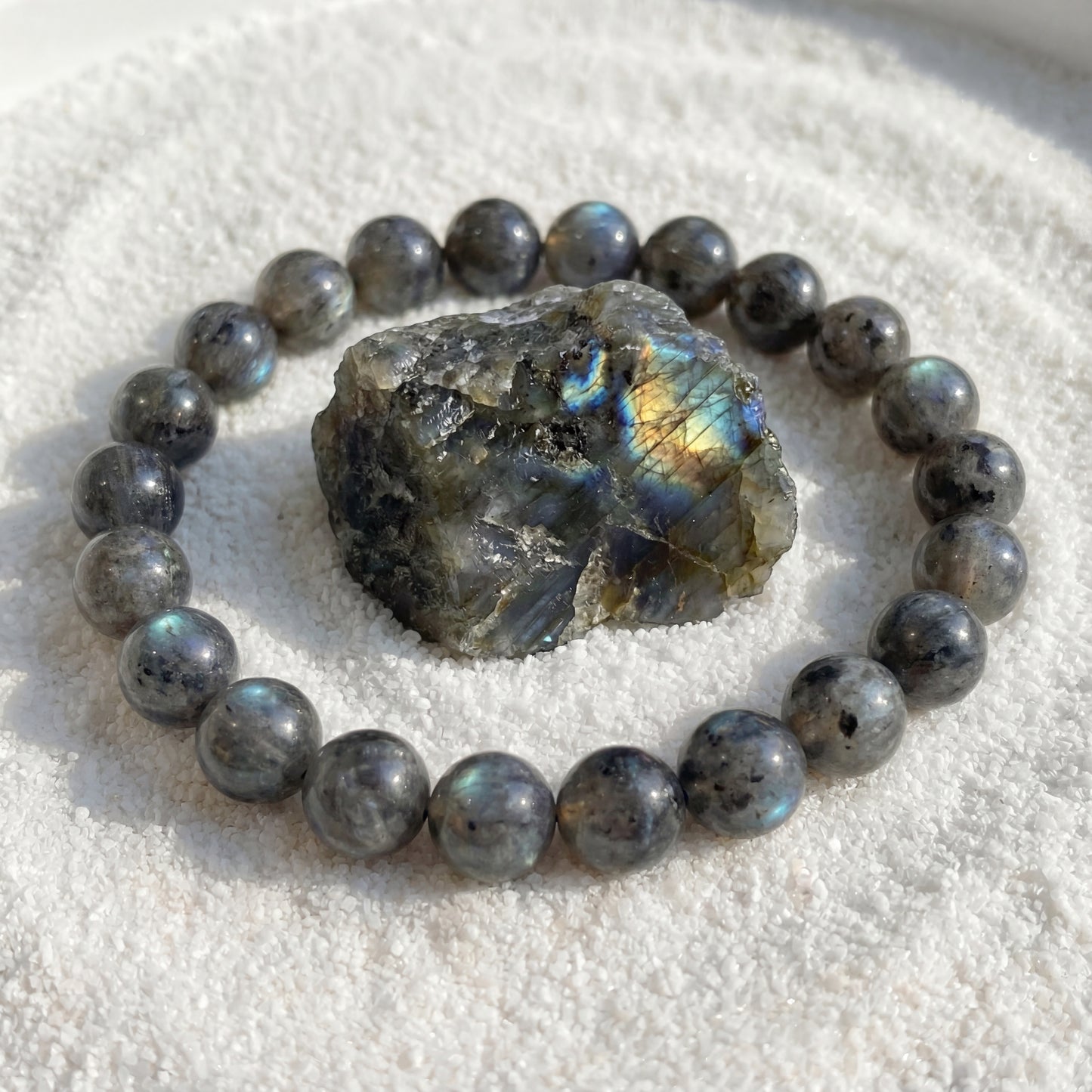 Bracelet Labradorite Noire