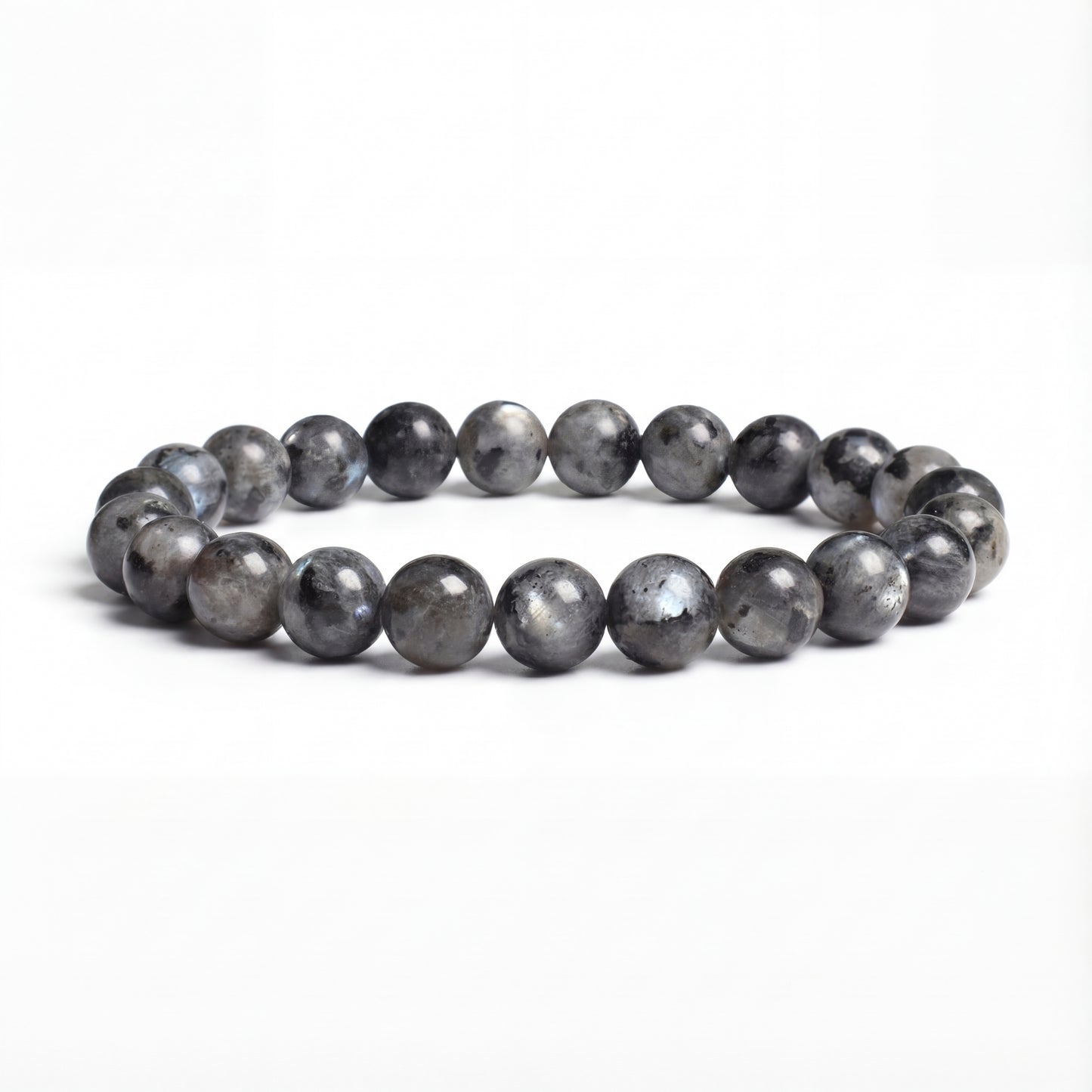 Bracelet Labradorite Noire 17cm / 6mm
