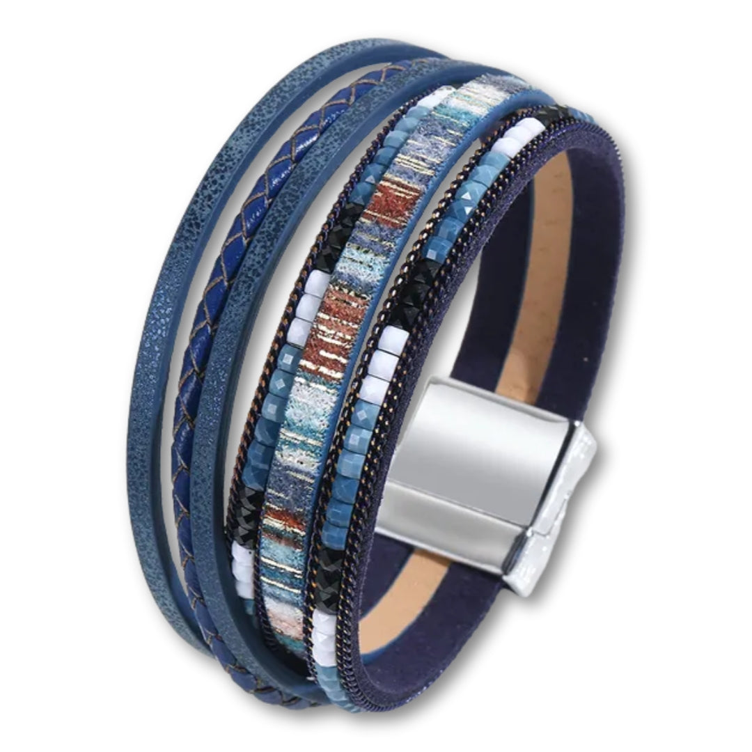 bracelet large femme fantaisie Bleu